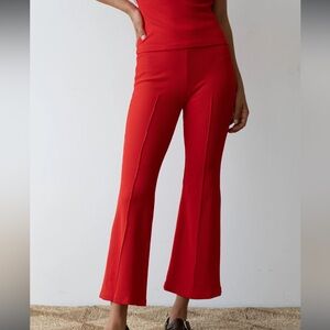 NWT DONNI Rib Kick Flare - Tomato Size L